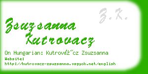 zsuzsanna kutrovacz business card